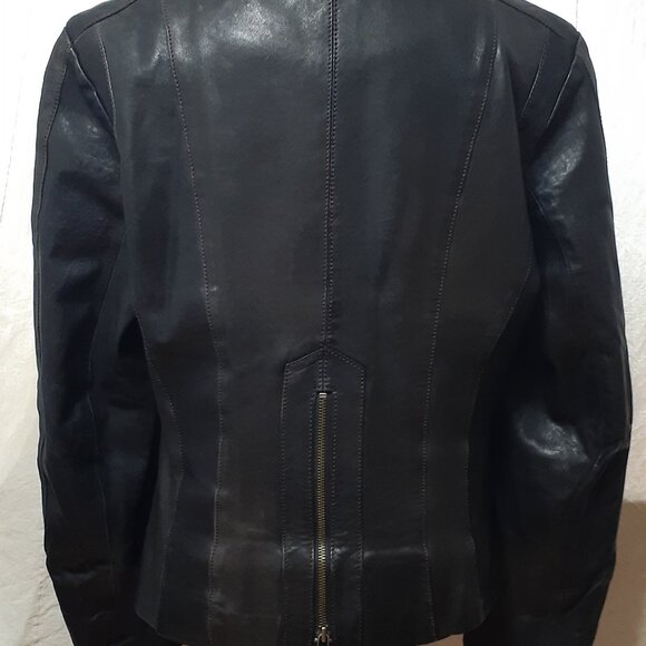 Manteau en cuir noir Danier - Picture 4 of 6